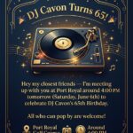 DJ Cavon’s 65th Birthday Get Together